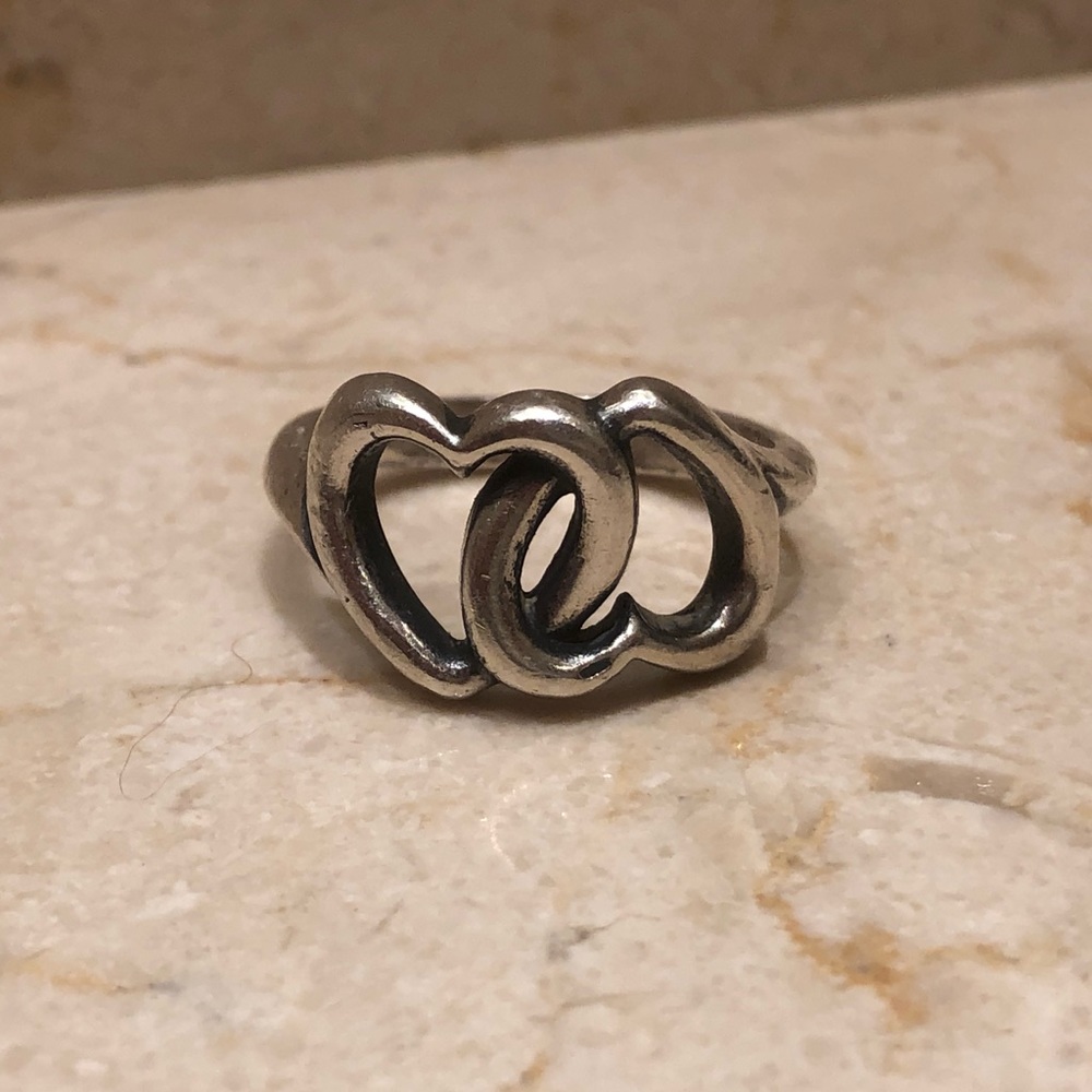 James Avery Linked Hearts Ring